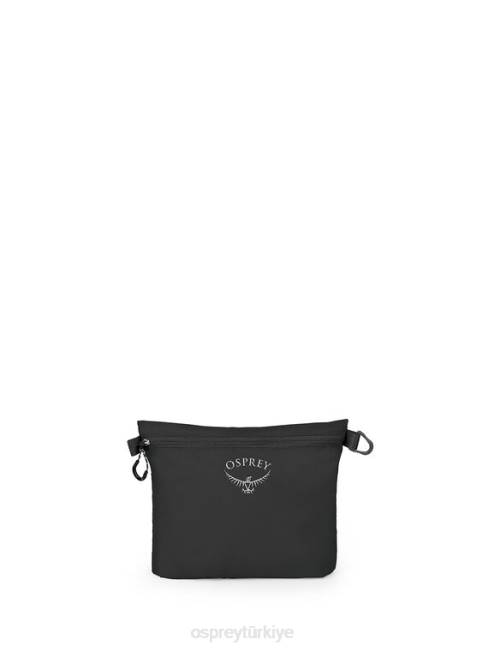 üniseks siyah Osprey ultra hafif fermuarlı çuval orta boy seyahat aksesuarları 20VZ706