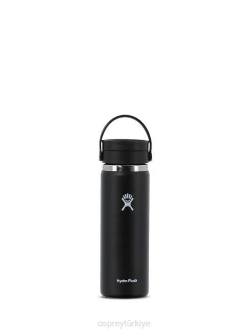 üniseks siyah Osprey hidrofor | geniş ağızlı esnek yudum kapaklı-20 oz şişe 20VZ649