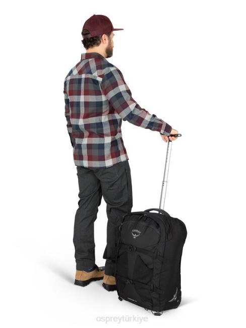 erkekler siyah Osprey farpoint tekerlekli seyahat çantası 36l/21,5