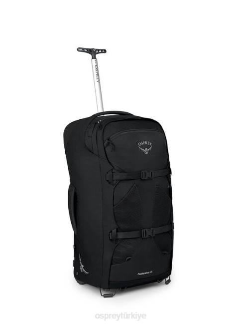 kadınlar siyah Osprey fairview tekerlekli seyahat paketi 65l/27,5" tekerlekler | seyahat paketi el bagajı 20VZ523