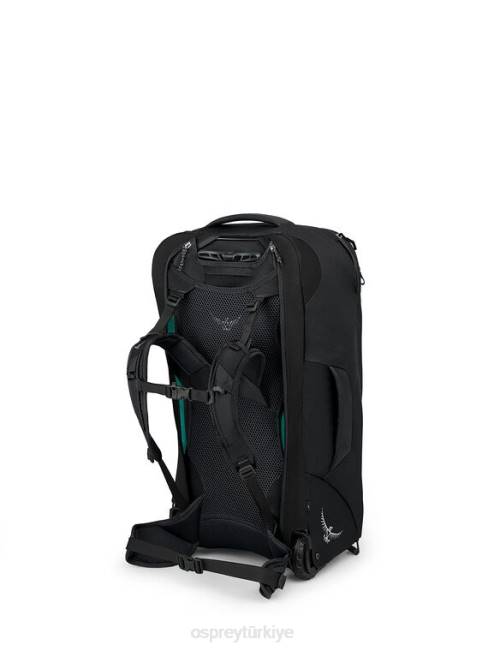 kadınlar siyah Osprey fairview tekerlekli seyahat paketi 65l/27,5