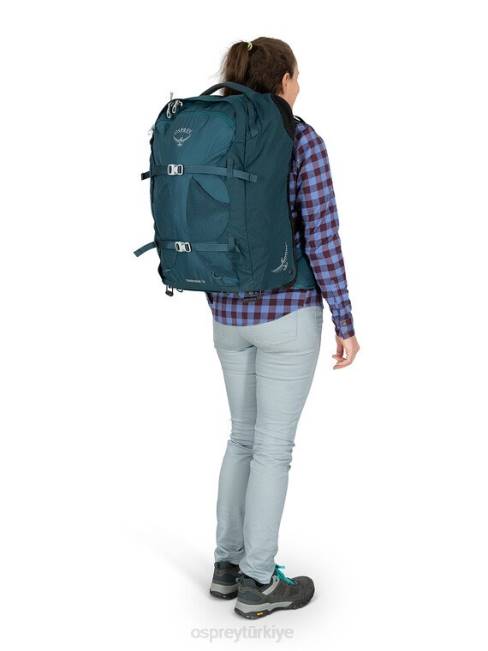 kadınlar siyah Osprey fairview tekerlekli seyahat paketi el bagajı 36l/21,5