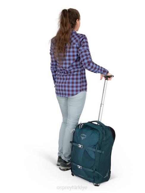 kadınlar siyah Osprey fairview tekerlekli seyahat paketi el bagajı 36l/21,5