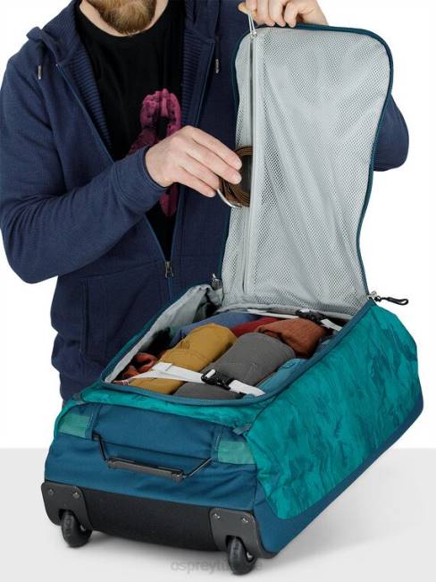 üniseks siyah Osprey daylite el bagajı tekerlekli spor çantası 40 seyahat 20VZ540