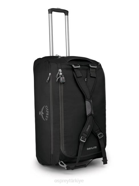 üniseks siyah Osprey daylite tekerlekli spor çantası 85 seyahat 20VZ629