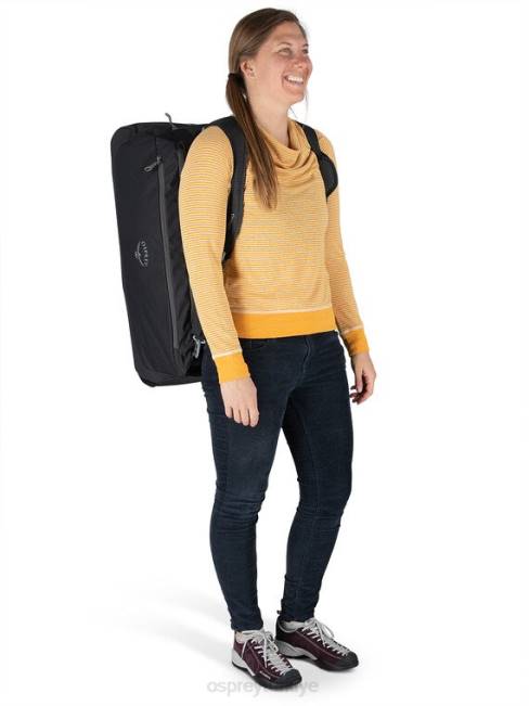 üniseks siyah Osprey daylite tekerlekli spor çantası 85 seyahat 20VZ629