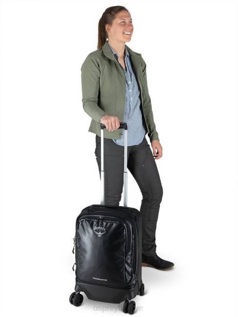 üniseks siyah Osprey taşıyıcı 4 tekerlekli hibrit kabin 36+5 l/22