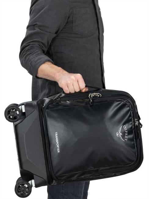 üniseks siyah Osprey taşıyıcı 4 tekerlekli hibrit kabin 36+5 l/22