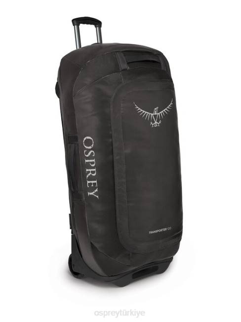 üniseks siyah Osprey taşıyıcı tekerlekli spor çantası 120 seyahat tekerleği | dişli taşıyıcı 20VZ626