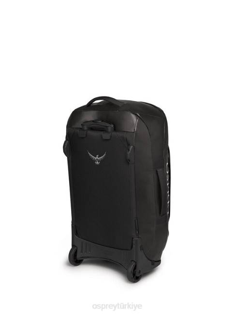 üniseks siyah Osprey taşıyıcı tekerlekli spor çantası 60 seyahat tekerleği | dişli taşıyıcı 20VZ621