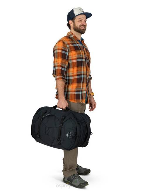 erkekler siyah Osprey farpoint 40 seyahat paketi seyahat paketi 20VZ553