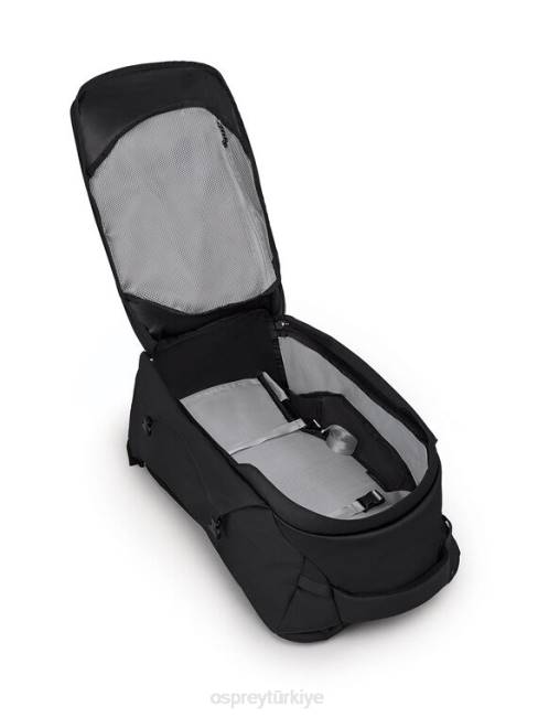 erkekler siyah Osprey farpoint 55 seyahat paketi seyahat paketi 20VZ517