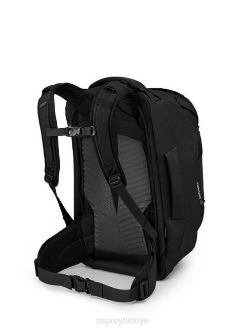 erkekler siyah Osprey farpoint 55 seyahat paketi seyahat paketi 20VZ517