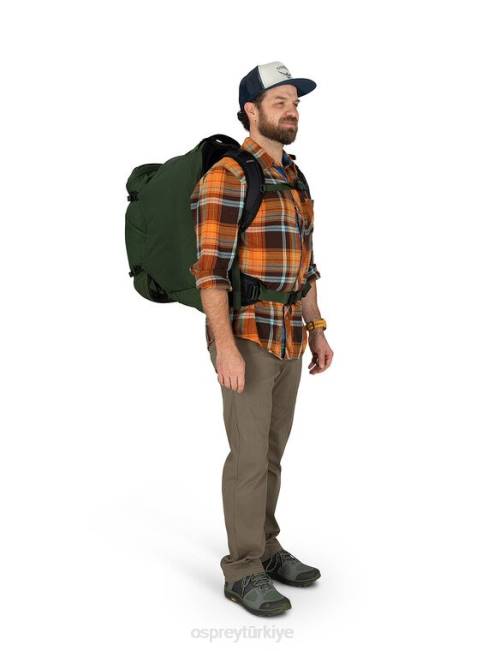 erkekler siyah Osprey farpoint 55 seyahat paketi seyahat paketi 20VZ517