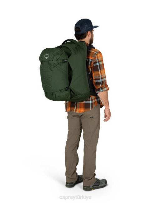 erkekler siyah Osprey farpoint 55 seyahat paketi seyahat paketi 20VZ517