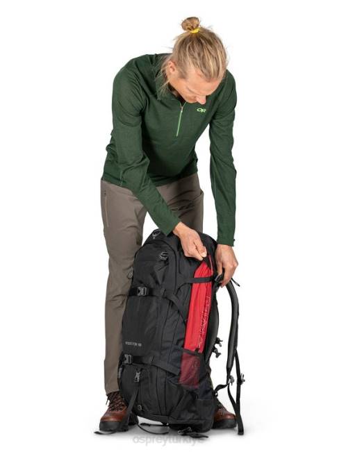 erkekler siyah Osprey farpoint trek 55 seyahat | doğa yürüyüşü 20VZ504