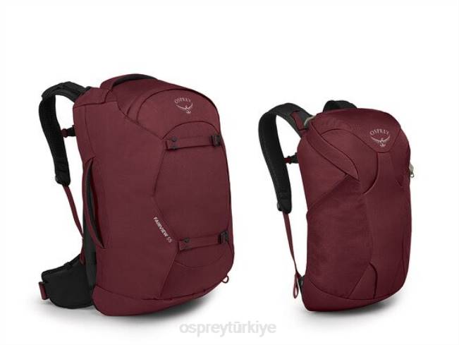 kadınlar zirkon kırmızısı Osprey fairview 55 seyahat paketi seyahat paketi 20VZ508