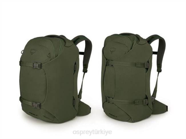 üniseks saman yeşili Osprey porter seyahat paketi 46 seyahat 20VZ565