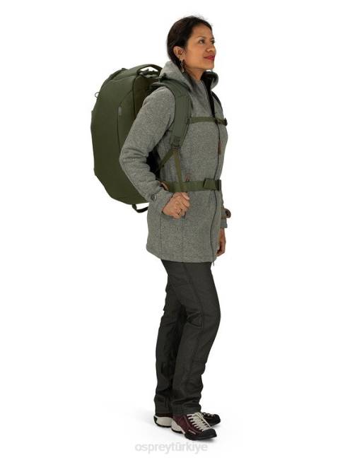 üniseks saman yeşili Osprey porter seyahat paketi 46 seyahat 20VZ565