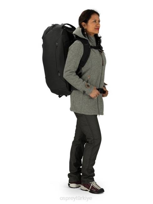üniseks siyah Osprey porter seyahat paketi 65 seyahat 20VZ527
