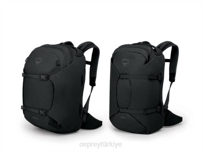 üniseks siyah Osprey porter seyahat paketi el bagajı 30 seyahat 20VZ549