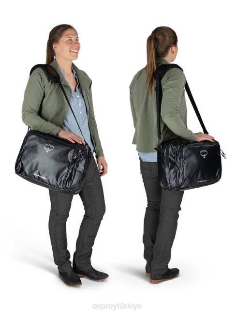 üniseks siyah Osprey taşıyıcı biniş çantası seyahat 20VZ589