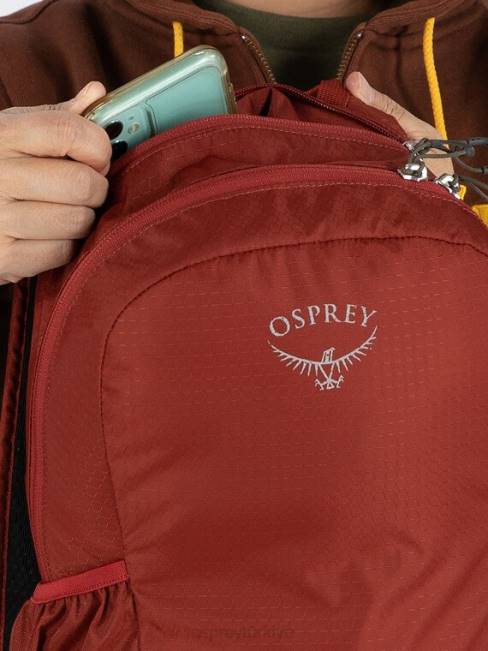 üniseks jasper kırmızısı Osprey kalıntılar toplanabilir sırt çantası yaşam tarzı 20VZ488