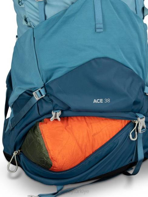 çocuklar mavi tepeler Osprey ace 38 sırt çantasıyla seyahat (5-11 yaş) 20VZ355