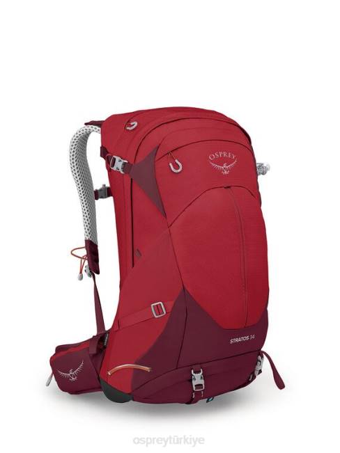 üniseks Atatürk çiçeği kırmızısı Osprey stratos 34 günlük yürüyüş 20VZ283