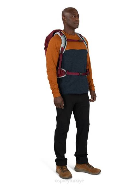 üniseks Sangria kırmızısı Osprey Hiklite 28 yürüyüş 20VZ208