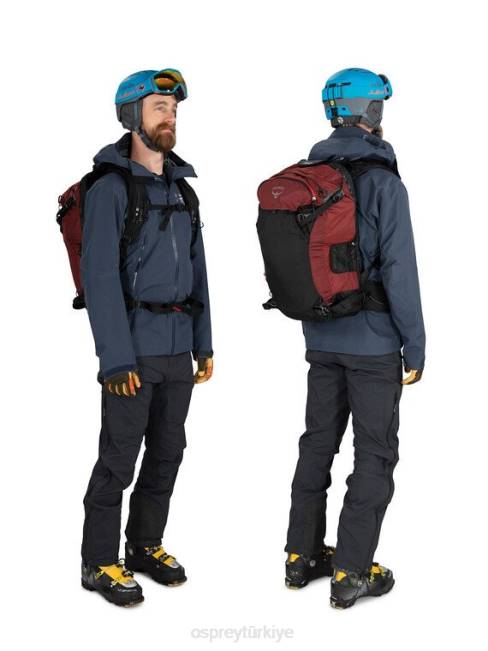 erkekler kırmızı dağ Osprey soelden pro 32 dağlık bölgede kayak/snowboard 20VZ466