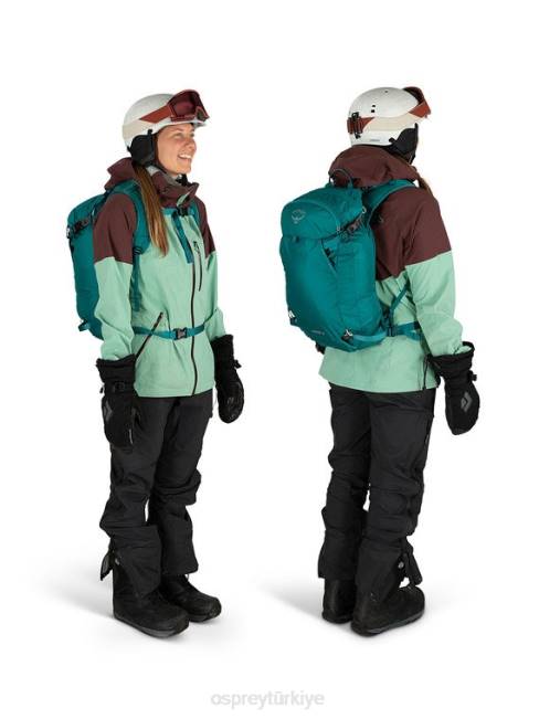kadınlar bakır yeşili Osprey sopris 20 kayak ve snowboard | hafif gezi 20VZ455