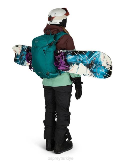 kadınlar bakır yeşili Osprey sopris 20 kayak ve snowboard | hafif gezi 20VZ455
