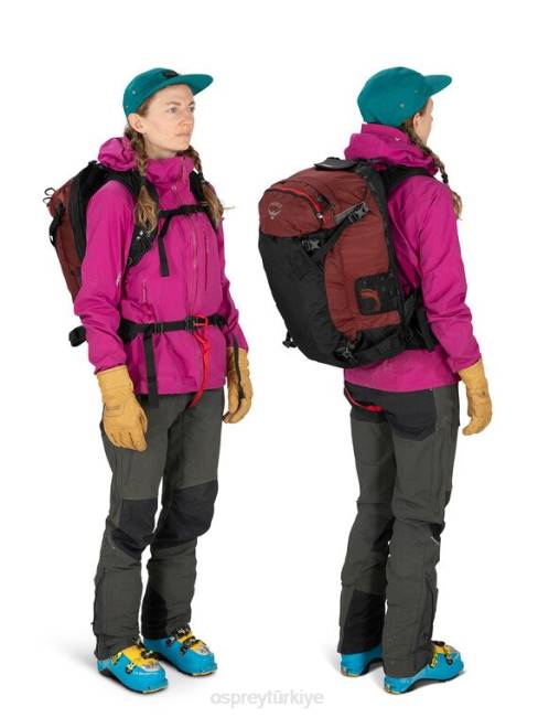 kadınlar kırmızı dağ Osprey sopris pro 30 dağlık bölgede kayak/snowboard 20VZ461