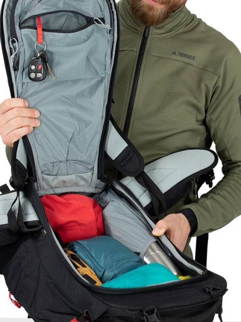 üniseks siyah Osprey kamber 30 dağlık bölgede kayak/snowboard 20VZ469