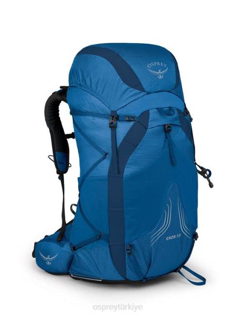 erkekler Mavi kurdele Osprey exos 58 ultra hafif sırt çantasıyla seyahat 20VZ25