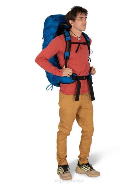 erkekler Mavi kurdele Osprey exos 58 ultra hafif sırt çantasıyla seyahat 20VZ25