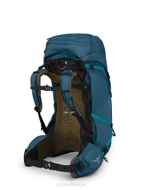 erkekler Venturi mavisi Osprey atmos ag 50 sırt çantasıyla seyahat 20VZ10