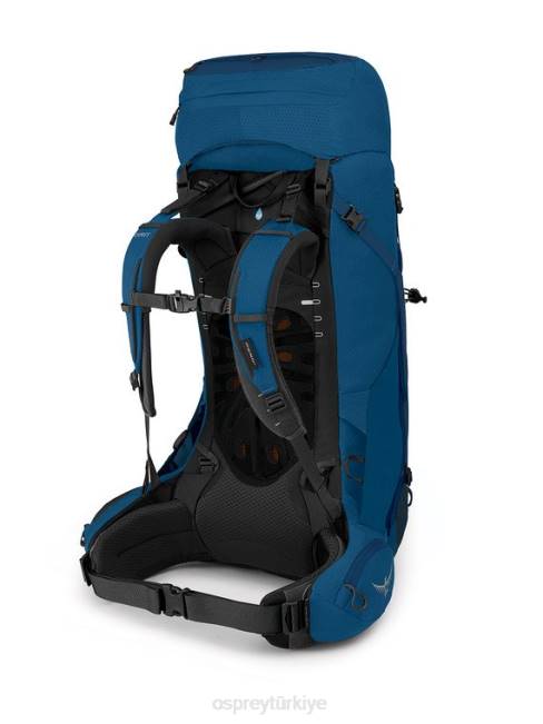 erkekler derin su mavisi Osprey aether 55 sırt çantasıyla seyahat 20VZ69