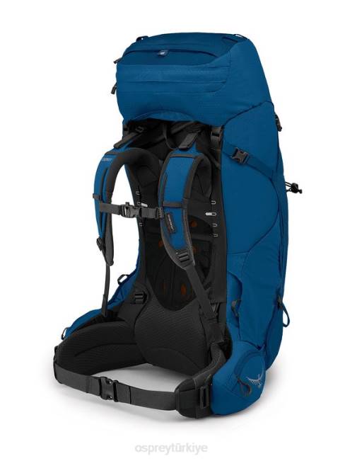 erkekler derin su mavisi Osprey aether 65 sırt çantasıyla seyahat 20VZ72