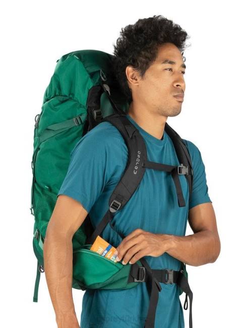 erkekler gece yarısı mavisi Osprey kale 65 sırt çantasıyla seyahat 20VZ101
