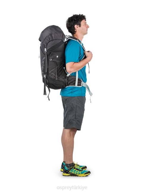 erkekler gizli siyah Osprey pençe 44 sırt çantasıyla seyahat | yürüyüş | çoklu spor 20VZ27
