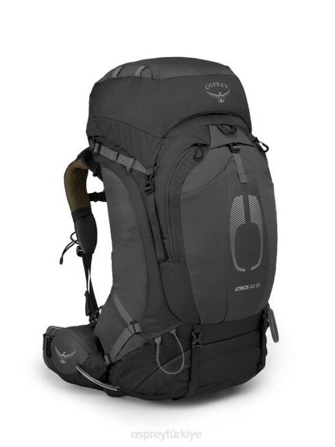 erkekler siyah Osprey atmos ag 65 sırt çantasıyla seyahat 20VZ15