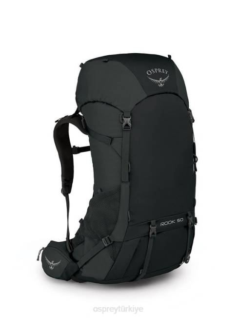erkekler siyah Osprey kale 50 sırt çantasıyla seyahat 20VZ97
