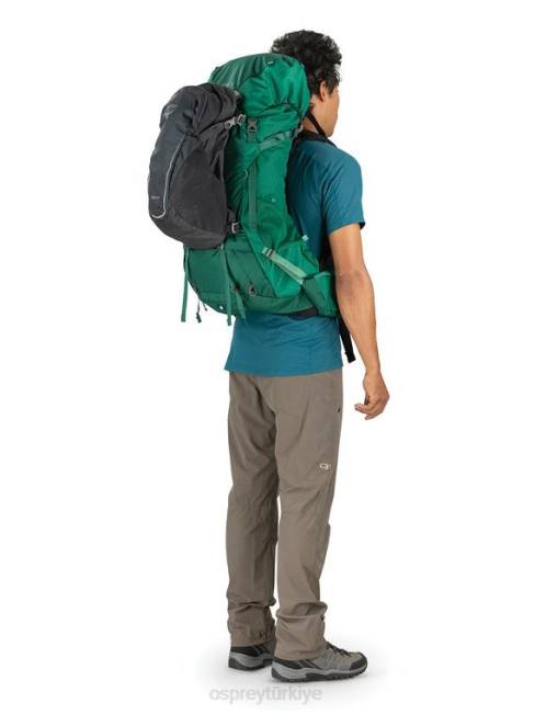 erkekler siyah Osprey kale 65 sırt çantasıyla seyahat 20VZ100