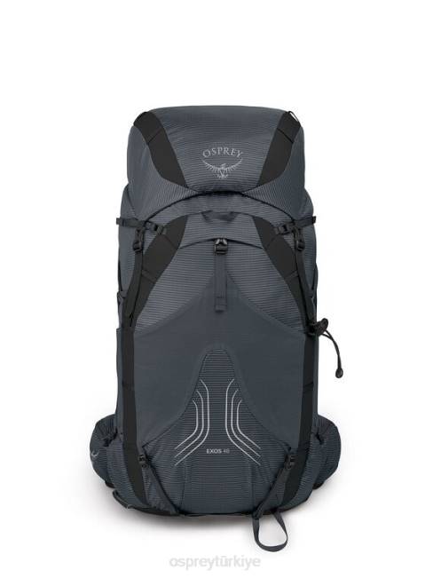 erkekler tungsten grisi Osprey exos 48 ultra hafif sırt çantasıyla seyahat 20VZ22
