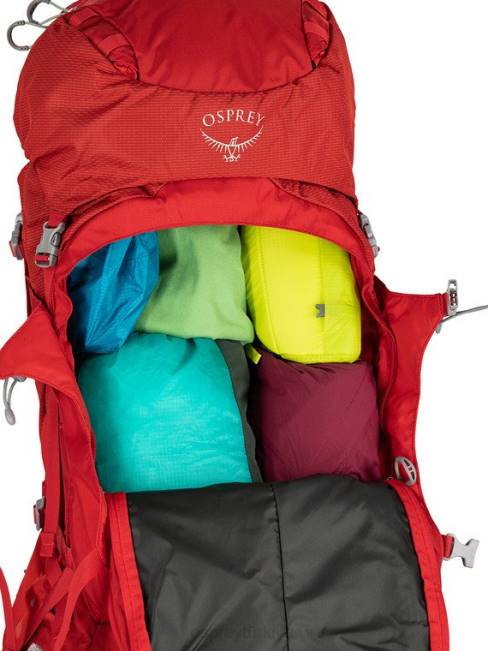 kadınlar akik kırmızısı Osprey ariel artı 85 sırt çantasıyla seyahat 20VZ94