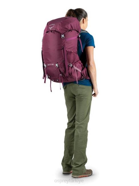 kadınlar aurora mor Osprey renn 65 sırt çantasıyla seyahat 20VZ106