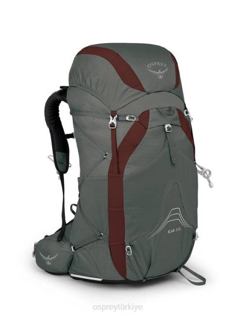 kadınlar bulut grisi Osprey eja 58 ultra hafif sırt çantasıyla seyahat 20VZ32