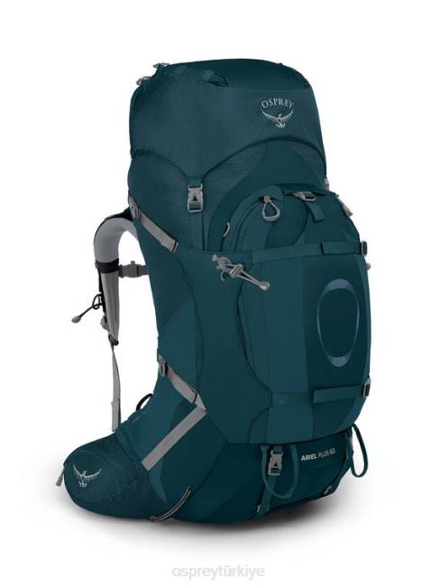 kadınlar gece orman mavisi Osprey ariel artı 60 sırt çantasıyla seyahat 20VZ89